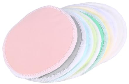 Healeved 16-teilige Stilleinlagen Waschbare Wattepads Zum Abschminken Sanft Zum Auge Größe Gemischte Farben