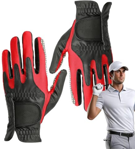 Tuxxjzm Golfhandschuhe für Linkshänder, stoßdämpfend, atmungsaktiv und stoßdämpfend, Outdoor-Sport, Handschutzausrüstung für Damen und Herren