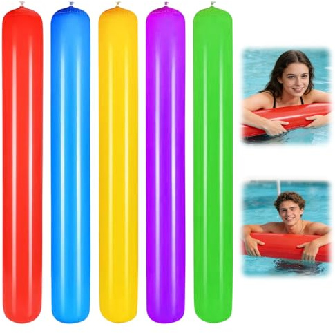 DAJASD 5 Pièces Frite Piscine Mousse, 150 cm Nouilles de Piscine, Frites Natation pour Piscine, Frite de nage, Frites Piscine Mousse pour la baignade et Les Sports Aquatiques