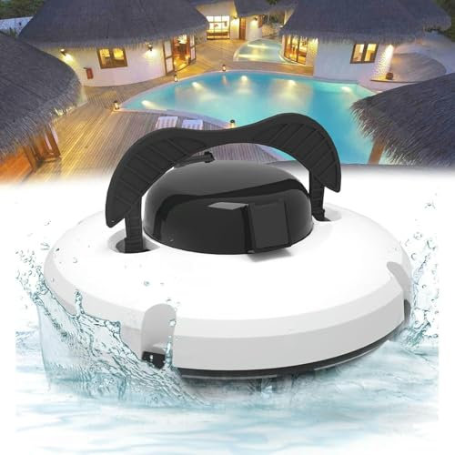 IYUESQ Robot pulitore per Piscine Senza Fili, Robot pulitore Automatico per Piscine da 120 Minuti, parcheggio Automatico, aspirazione a Vuoto, 5200 mAh, per Piscine Fuori Terra Fino a 860