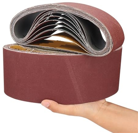 Carta Abrasiva Per Levigatrice 10 pezzi 100x610mm nastri abrasivi 40-320 grane carta vetrata for levigatrice utensili rotanti elettrici(100)