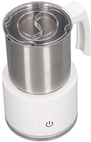 Haofy Montalatte Elettrico Brocca in Acciaio Inossidabile da 250 Ml con Funzionamento Silenzioso e Design Staccabile per caffè Domestico, Routine Mattutina, Piccola (WHITE)