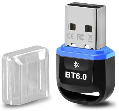 Mini USB Bluetooth Dongle pour Windows 11/10/8.1, Adaptateur Bluetooth 6.0 pour PC, Connexion sans Fil pour Souris, Clavier, Casque, contrôleur, Adaptateur PC Compact