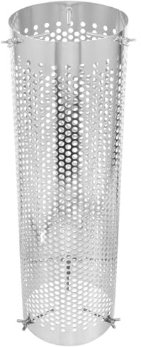 Baluue Stainless Steel Heat Resistant Chimney Mesh Cover, Stove Pipe Guard Spark Protection, Metal Chimney Tube Heat Shield for Home Fireplace and Woodburner Safety