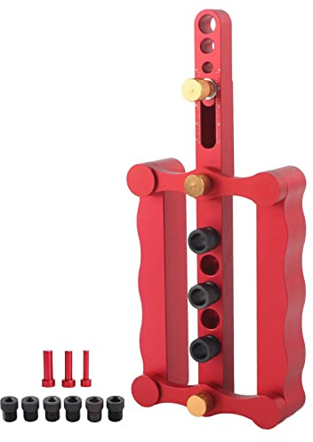 Dispositivo di centratura automatica per fori di incastro, localizzatore di fori per tasselli in legno con scala, kit di guide per fori in lega di alluminio 6061 per lavorazioni di