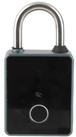 Tbest Lucchetto Intelligente con Impronte Digitali Metodo di Sblocco 5 in 1 con Controllo APP Serratura Elettronica per Cancelli Esterni Recinzioni Armadi Armadietti Scolastici Batteria 800 MAh con