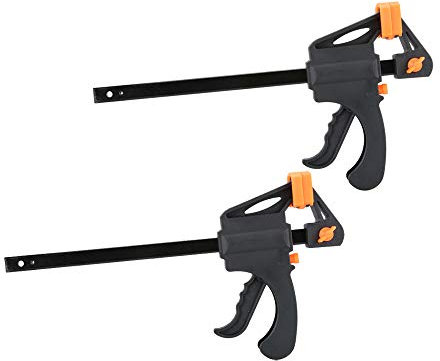 Set 2 manubri Nuzamas in plastica da 8 pollici (20 cm), presa rapida e sbloccaggio a cricchetto, kit di utensili fai-da-te per la lavorazione del legno, morsetti regolabili per barra