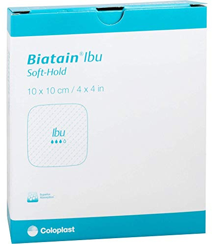BIATAIN Ibu Schaumverband 10x10 cm sanft haftend 5 St