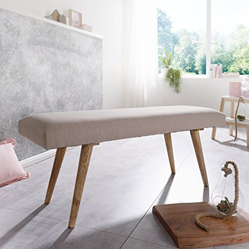 KADIMA Design Sitzbank Bettbank Holz Massiv Flurbank Polsterbank Esszimmerbank