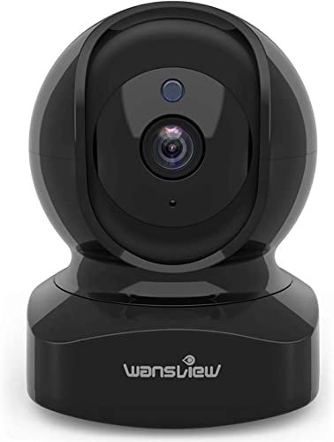 wansview CCTV Camera, 2K WiFi Baby Monitor Camera with Night Vision and APP, Real-time Alert, 2-Way Audio, Pan/Tilt, TF Card Storage, Works with Alexa Q5 Black