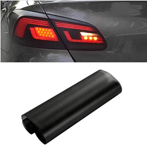Globents Klebefolie für Autoscheinwerfer und -rückleuchten, selbstklebend, getöntes Vinyl, schwarz, transparent,30 * 150 cm