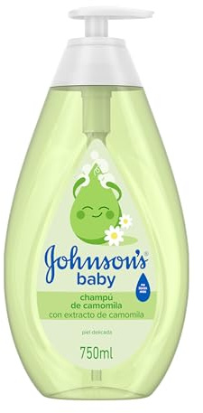 JOHNSON'S Baby Shampoo kamomill med formel No Wine more (750 ml), barnschampo för barn och spädbarn, allergivänligt och pH-balanserat, parabenfritt schampo