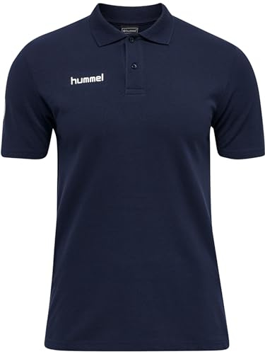 hummel Cotton Poloshirt F7026 blaublauweiss, M Herren