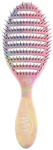 WetBrush Speed Dry Detangler with Heat Resistant Heatflex Bristles and Open Vent Design to Dry Hair Faster, for All Hair Types, Stripes