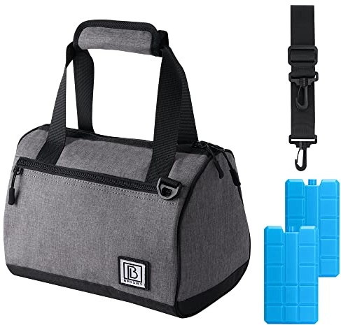 Brisby Kühltasche - 10L, Lunchtasche Damen, Vierschicht isolierte Kühltasche mit Kühlelemente, vielseitige Lunchbag