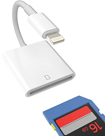 Lecteur de carte SD pour iPhone Appareil photo Mémoire pour Apple MFI Certifié Lightning Adaptateur Accessoires Photo Photographie Viewer Adaptador pour 14 13 12 11 Pro Max X Xs Xr 8 7 6 Plus Se pour