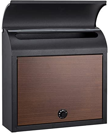 QOBNN Modern Mailbox, Wall-Mounted Post Letter Box, Simple Combination Lock Weatherproof Post Box, Easy To Install (Color : B)