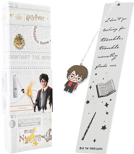 Harry Potter Lesezeichen Metall mit Anhänger, 5 Stück Schön Lesezeichen Kinder, Erwachsene und Lehrer, Magisches Thema Bücher Zubehör, Geschenke für Buchliebhaber | Magie Bookmark für leidenschaftliche Leser oder Studenten, Zubehör für Buch, Geschenk für Damen, Jugendliche und Kinder