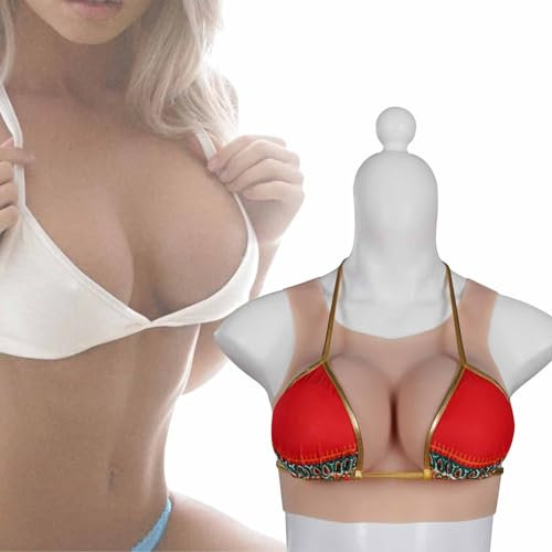 Silikon-Brustformen C-G Fake-Titten Frauen Silikon-Brustplatte für Crossdresser Drag Queen Transgender,Color1,Silicon C Cup