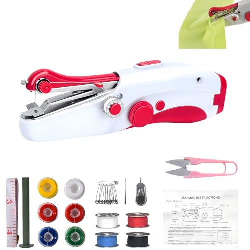 Mini-Nähmaschine, tragbar, für Kleidung, Vorhänge und Reisen mit der Familie