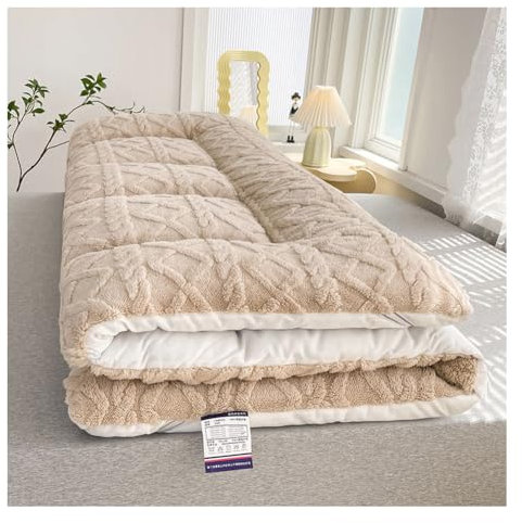 Japanische Klappmatratze, rutschfest, dick, dick, dick, warm, Doppelbett-Isomatte, grün, 180,3 x 200,7 cm