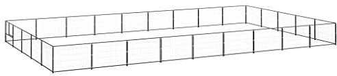 DYRJDJWIDHW innen Kamera,Hunde käfig,hundebox Trixie,Hundezwinger Schwarz 45 m² StahlEntworfen für Garten und Terrasse.