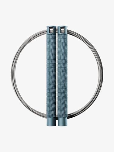 RPM Comp4 - steel blue – Premium-Springseil für Profis – Aluminiumgriffe, Verstellbare Länge, Schnellrotation für Double Unders – Perfekt für Functional Fitness & Fitness Workouts
