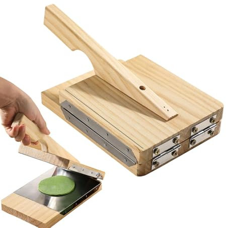 Empanada Maker Press - Multifunktionale Knödelhautpresse Tortilla Presse | Edelstahl Reiskuchenpresse, Qingming Werkzeug Küche Manuelle Teigpresse Werkzeug für Knödel Wrappers Bun Wrappers