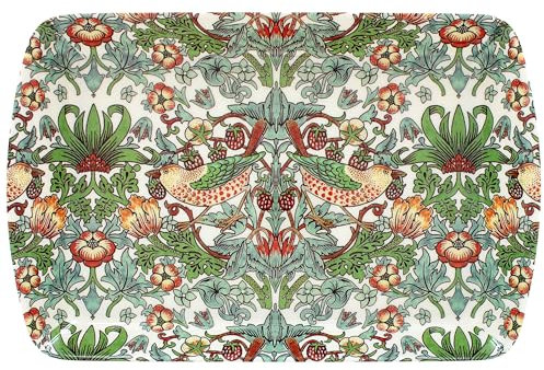 The Leonardo Collection William Morris Strawberry Thief Piccolo vassoio per piatti da portata | Vassoi da portata per accessori da cucina | Piatto da portata per servire cibo e tè | Vassoi di design