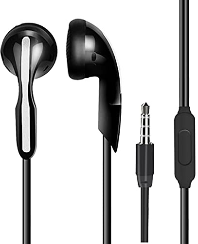 Earphones In Ear Headphones With Microphone 3.5mm Wired Earbuds For Ios And Android Smartphones Laptops Mp3 Gaming Walkman Ear Phone (Black, One Size)