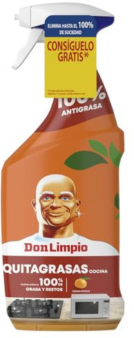 Don Limpio Cocina Cítrico Spray Desengrasante 800 ml Elimina Hasta Un 100% De Grasa Quemada Y Suciedad