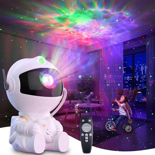Astronaut Galaxy Project Starry Sky Night Light Projector, Astronaut Star Projector with Timer and Remote Control 360° Adjustable Space Projector, Best Gifts for Christmas, Birthdays, Valentine's