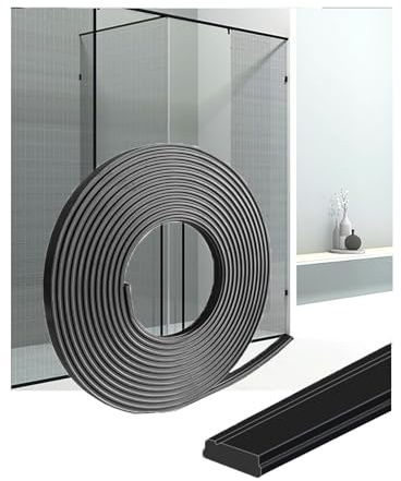 JINGZHAN Magnetic Strips for Shower Door Replacement | 3/8 Width X 1/8 Thickness,Flexible Shower Door Seal -157 Inch