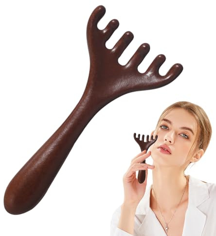 Peigne de massage - Appareil de massage du cuir chevelu en bois - Peigne de massage méridien pour le cou - Douche - Utilisation quotidienne - Voyage - Cadeau pour femmes et hommes
