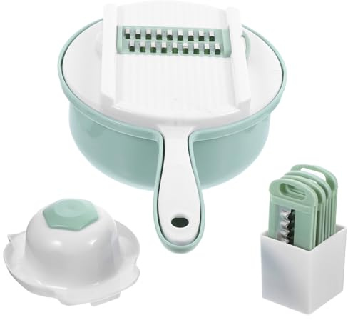 POPETPOP Cortador Rallador Verduras Multifuncional Inoxidable con Mango Ergonómico para Cocina Uso Fácil y Rápido Resistente y Portátil Color Aleatorio Color Aleatorio