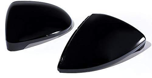 Bestiry Paar Außenspiegelkappen Links + rechts, glänzend schwarz, passend für VW Golf 7 MK7.5 R G-TI GTD/GTE (2013–2020), Golf Sportsvan (2014–2020) und E-Golf Touran L (2014–2017).