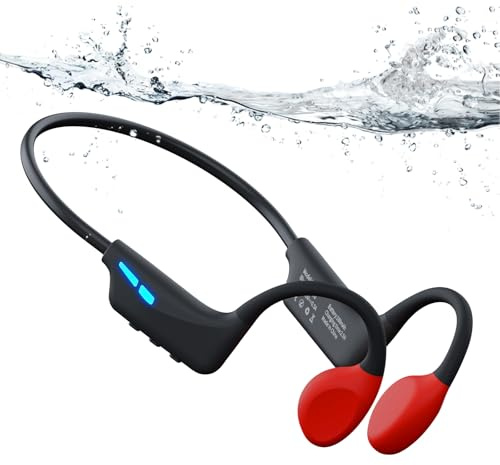 Casque Conduction Osseuse Natation, Ecouteur Bluetooth 6.0, 8GB MP3-Player