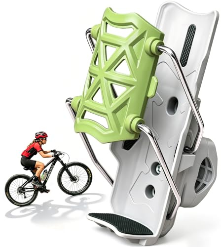 Getränkehalter Fahrrad Motorrad Universal, 360° Drehbar Flaschenhalter, Stoßfest & Stoßsicher, für E-Bike Roller ATV Boot, Einstellbarer Lenkerhalter (Grün-Grau)