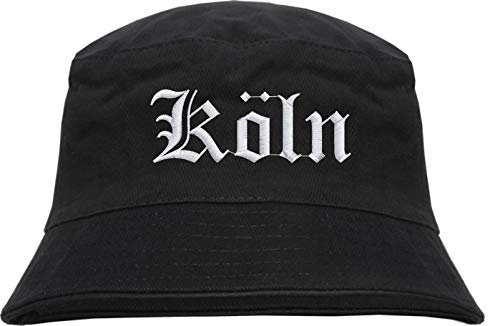HB_Druck KÖLN Fischerhut - Bucket Hat - Bestickt - Schwarz L/XL