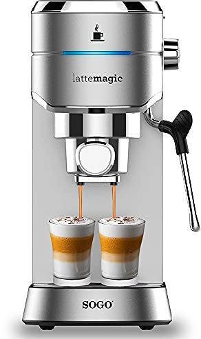 SOGO CAFETERA EXPRESSO ACERO INOX 15 BARES, Depósito de 1l1450W (SS-7600)