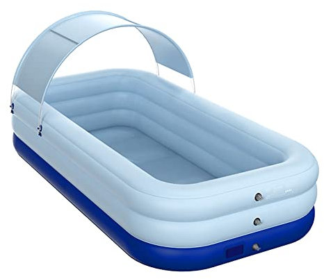 Piscine Gonflable One Touch Piscine Gonflable Automatique avec auvent Amovible, Piscine de Salon Gonflable pour l'extérieur, Jardin, arrière-Cour, utilisez des Piles AA pour recharger