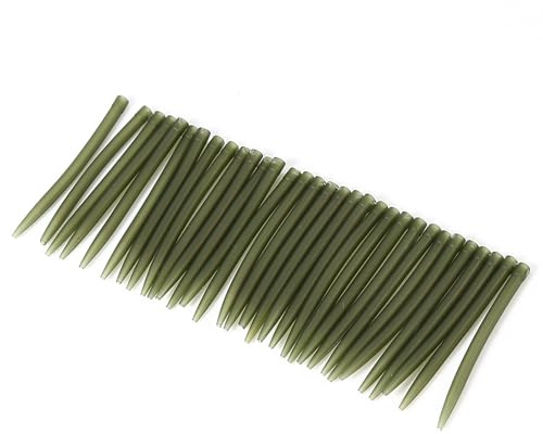 Allineatore per Lenza Pesca Carpa Anti Aggroviglio – Interno Liscio per Passaggio Gancio Facile, Gomma TRP Ecologica Resistente, Scivola Rapido su Girelle, Verde/Nero