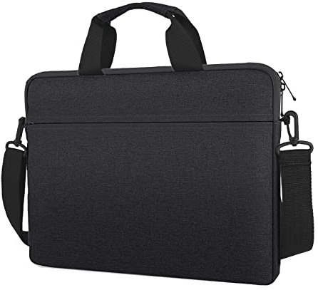 jooeer Bolsa Ordenador Portatil 13 14 15 Pulgadas Funda PC Impermeable para 13-14 Chromebook Notebook 15 MacBook Air Pro M2 M1 Surface Laptop 3/4/5, Maletín Fina con Asa Bandolera, Negro