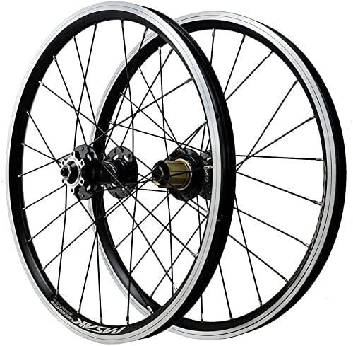 ZECHAO 20 Zoll doppelwandige Räder, Mountainbike V/Scheibenbremse Felge Aluminiumlegierung Bremse 24 Löcher Fahrrad Laufradsatz 7/8/9/10/11/12 Geschwindigkeit Wheelset (Color : Black, Size : 20inch