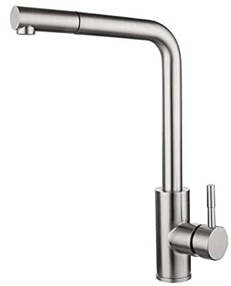 Küchenarmaturen mit herausziehbarer Brause, Küchenarmatur aus Edelstahl 304, Typ Heiß und Kalt, teleskopischer, drehbarer Waschbecken-Wasserhahn, Teleskop-Wasserhahn, interessantes Leben
