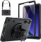 JETech Case for Samsung Galaxy Tab S9 11-Inch with Built-in Screen Protector and S Pen Holder, Heavy Duty Rugged Shockproof Protective Tablet Cover, 360 Degree Rotating Hand Strap Stand (Black)
