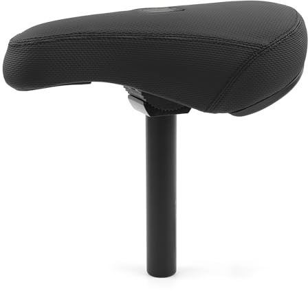POLSO BS-01 BMX Saddle with Seat Post BMX Bike Seat Pivotal Middle Hole Bicycle Accessories (PVC surface)