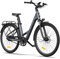 ADO E-Bike Air28 Pro Elektrofahrrad,Pedelec Riemenantrieb,Citybike,e Bike 28 Zoll, 1 Gang, Automatikschaltung, Heckmotor, Gepäckträger, ebike Damen/Herren (Gray)