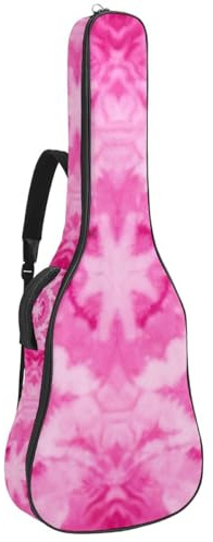 Tasche für Akustikgitarre, schöne Tasche für 40/41/42 Zoll mit Zubehörfach, wasserdichte Gigbag, Pink Tie Dye, Mehrfarbig Nr. 05, 42.9x16.9x4.7 in, Gitarrentasche