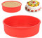 NVIYAM 2 Pezzi Stampi in Silicone per Dolci, Stampi per Torte Rotondi in Silicone 20 cm/8 Pollici, Stampo Torta Silicone, Antiaderenti, Rilascio Rapido, Rotonda Tortiera in Silicone per Torta